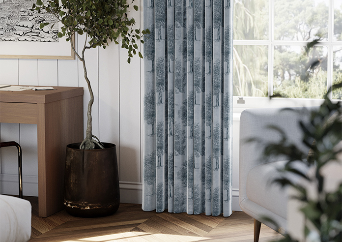 Vintage Tree Velvet, Monochrome - Made to Measure Curtains - Image 5